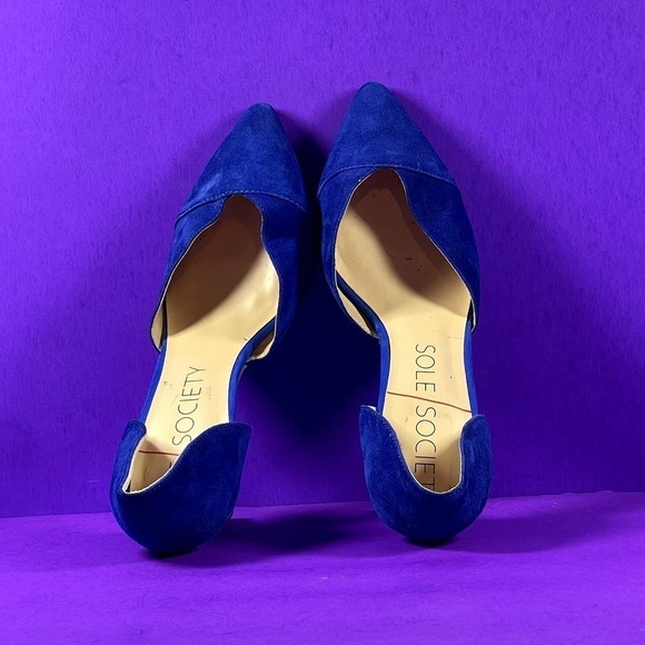 Sole Society Women's Royal Blue Pointed Toe Robbie Pumps Shoe Size 9 - Picture 5 of 7
